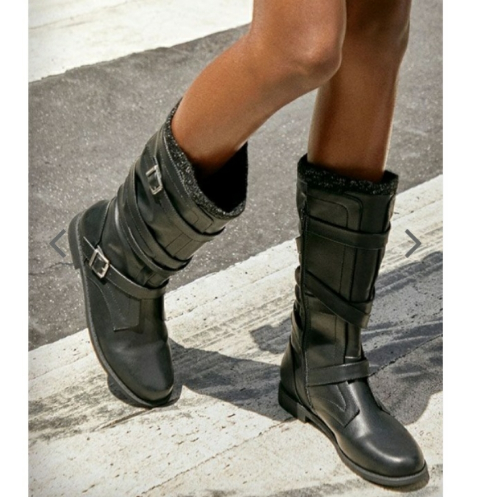 NWT Andi Sweater Cuff Black Boots SZ9